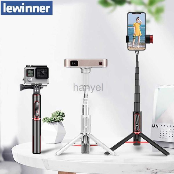 Monopés de selfie Lewinner LW-202pro Sport All In One Tripé portátil bluetooth Selfie Stick Monopé para 7 6 5 Esportes Ação 1/4 Parafuso Vista 24329