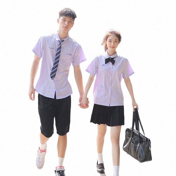 Japonês Coreano Tailândia Jk Terno Mulher Uniforme Escolar High School Sailor Camisa Trajes Cosplay Estudante Meninas Saia Plissada e10C #