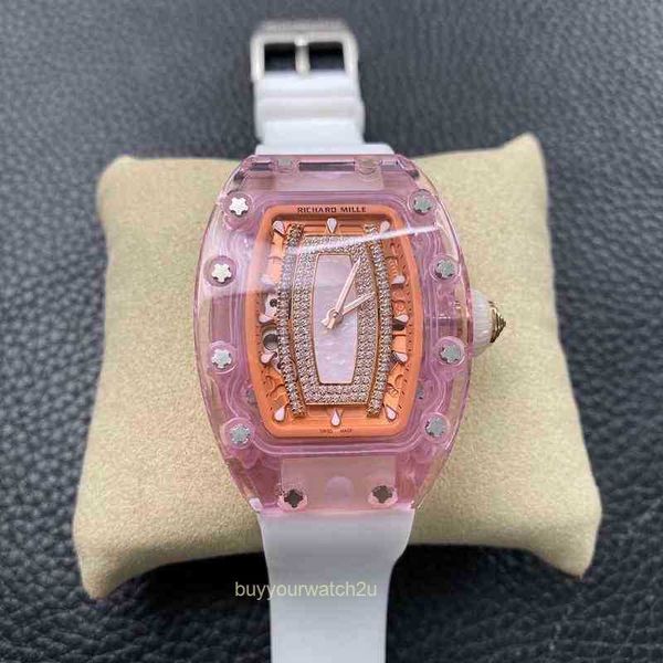 Data dell'orologio Orologi di lusso da uomo Meccanico Richa m Diamond Automatico Orologio da polso sportivo in silicone da uomo con marchio svizzero Y31w