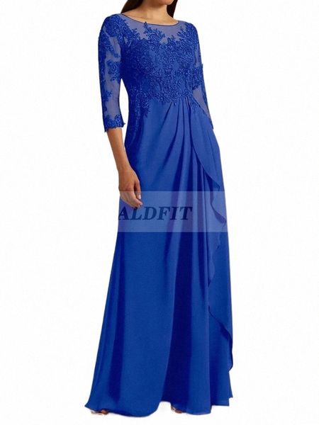 LG Royal Blue Madre della Sposa Dres con maniche da sposa formale Ocn Abiti da festa Elegantes Para Mujer 2023 08p4 #