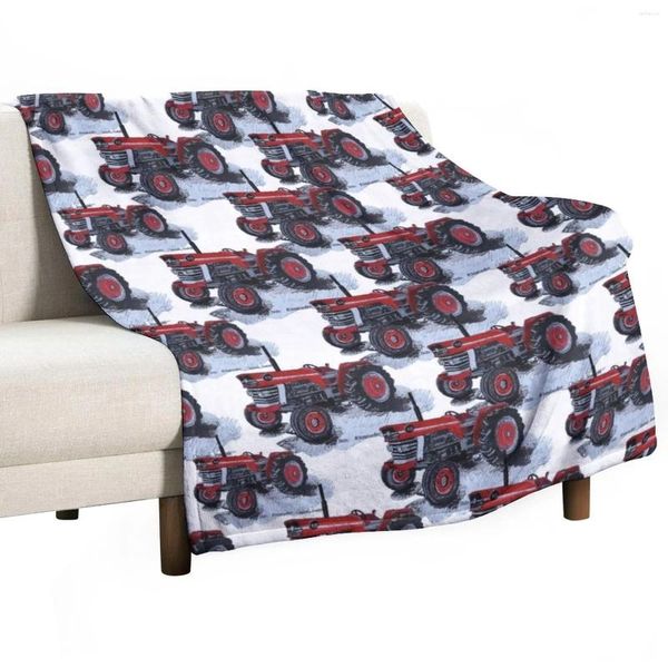 Decken Red Tractor Throw Blanket Cute And Throws Thermal