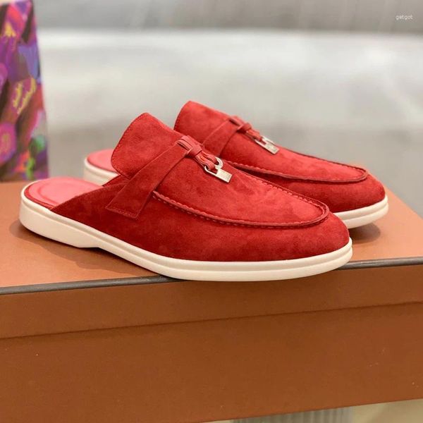 Scarpe casual 2024 Pantofole piatte estive alla moda da uomo e da donna del designer italiano LP in pelle scamosciata