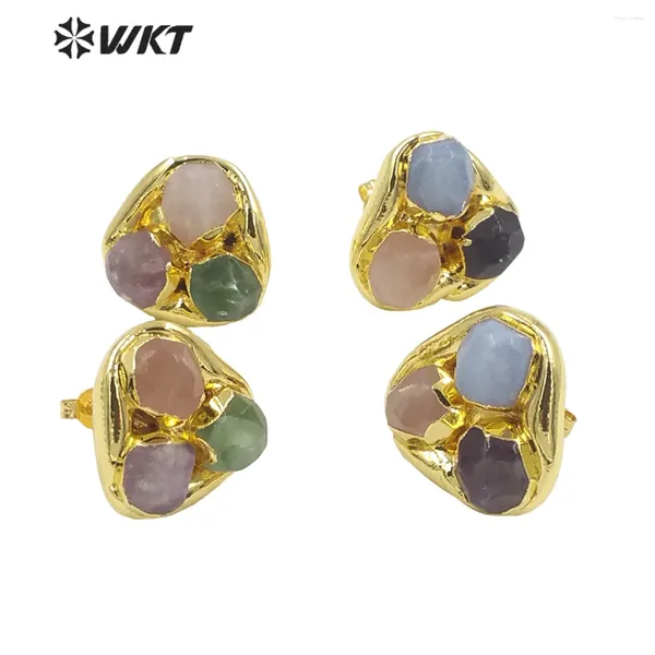 Ohrhänger WKT-E748 WKT 2024 Schönes Design mit natürlichem Edelstein, 18 Karat vergoldet, Partyschmuck für Frauen, Jubiläums-Stil, Sale