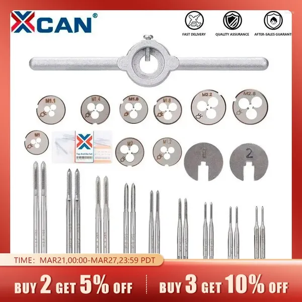 M1-M2.5 torneira métrica e conjunto de matrizes mini nc rosca plugues torneiras hss aço ferramentas chave mão