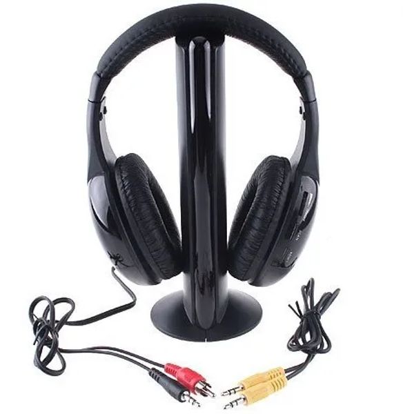 Kopfhörer/Headset 5 in 1 drahtlose Kopfhörer schauen Sie TV -Ohrhörer -Ohrhörer -Kabelschiff für MP3 -PC -Stereo -TV -FM -iPod an.