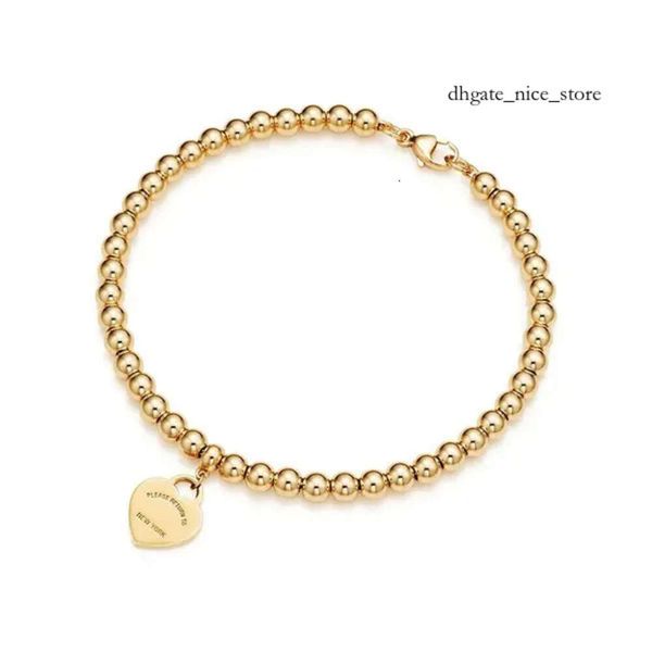 Ожерелье Tiffancy в форме сердца, женское утолщенное серебряное нижнее покрытие для подруги, сувенирный подарок, модный шарм, дизайнерские украшения 9243, браслет Tiffany 204