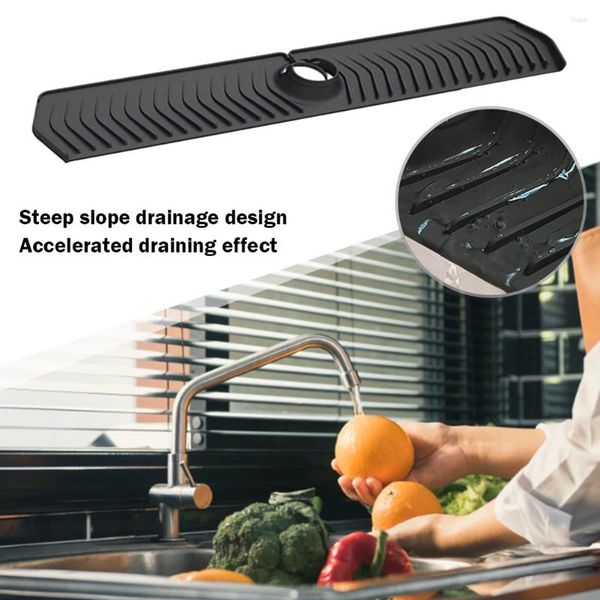 Rubinetti della cucina 1PCS Tappetino per rubinetto in silicone Riutilizzabile Catcher Lavello Splash Controsoffitto Protezione per contatore Gadget da bagno