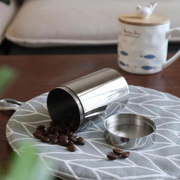 Depolama Şişeleri Paslanmaz çelik çay hava geçirmez kavanoz mutfak kavanozları aracı çok amaçlı gıda kahve çekirdeği şekeri