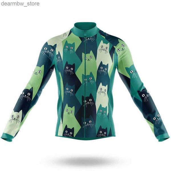 Giacche da ciclismo Maglia da bicicletta da uomo CARTOON CAT top da bicicletta MTB camicia da bicicletta mountain road abbigliamento da ciclismo estivo giacca da bicicletta a maniche lunghe24329