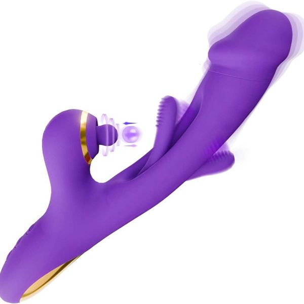 Ponto G escavado tocando Daphne vara vibratória de 4ª geração sugando e fixando brinquedo sexual adulto feminino AV de 7 frequências