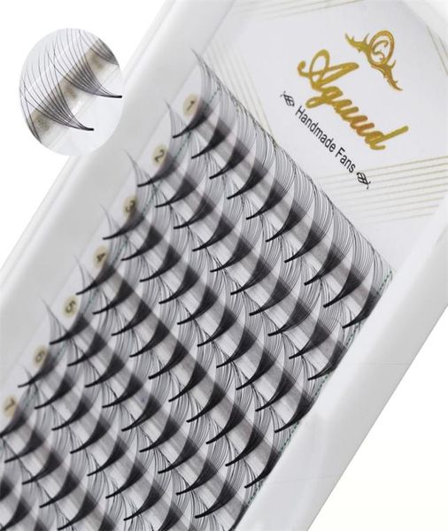 AGUUD Slim N Base Wimpernverlängerung 5D 6D 8D 10D 12D 14D Thin Pointy Stem Lash Vorgefertigte Volumenfächer 2206134627060