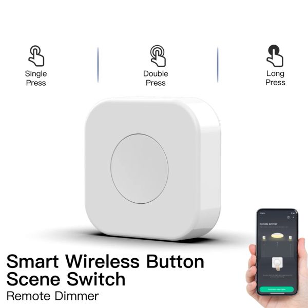 CONTROLLA TUYA ZIGBEE Pulsante Switch Scene Smart Dimmer Wireless Dimmer Multi Scene Collegamento One Touch Control Funziona con dispositivi Smart Life Zigbee