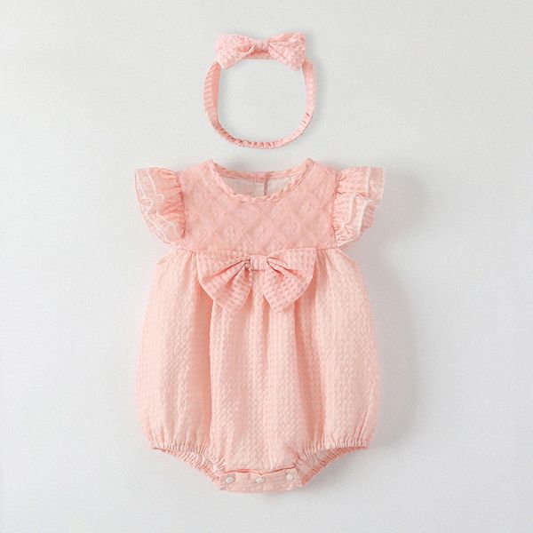 летние розовые комбинезоны для девочек, одежда для новорожденных с младенцем, комбинезон для новорожденных, костюм, комбинезон, комбинезон, детское боди для малышей, наряд J7V1 #