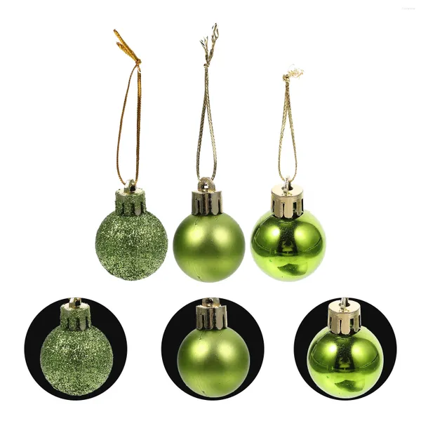 Figurine decorative Palla di Natale verde Ornamenti appesi Ciondolo Albero Glitter per la decorazione di feste domestiche