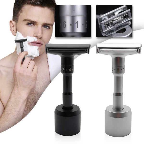 Electric Shavers 2023 New Adjustable Safety Razor Double Edge Classic Mens Shaving Mild to Aggressive Hair Removal Shaver Razor Shave Man 240329