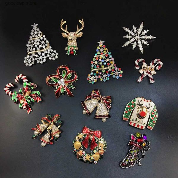 Pins Broschen Kreative Spaß Weihnachten Serie Brosche Glück Feiertag Segen Geschenke Schmuck Zubehör Engel Schneemann Weihnachtsbaum Y240329