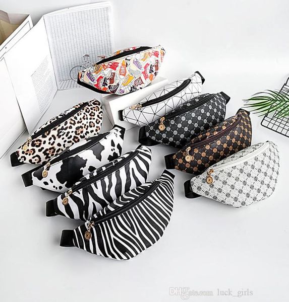 Bonito crianças meninas bolsas casuais designer crianças flor leopardo vaca impressão crossbody saco de peito casual mulher sacos de telefone móvel lady8745780