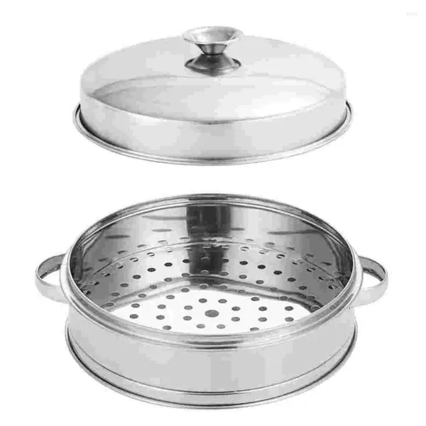 Doppia caldaia vaporiera da cucina griglia per cottura a vapore pentola per verdure strumento multifunzionale cestino per uso domestico in acciaio inossidabile accessori per grigliate