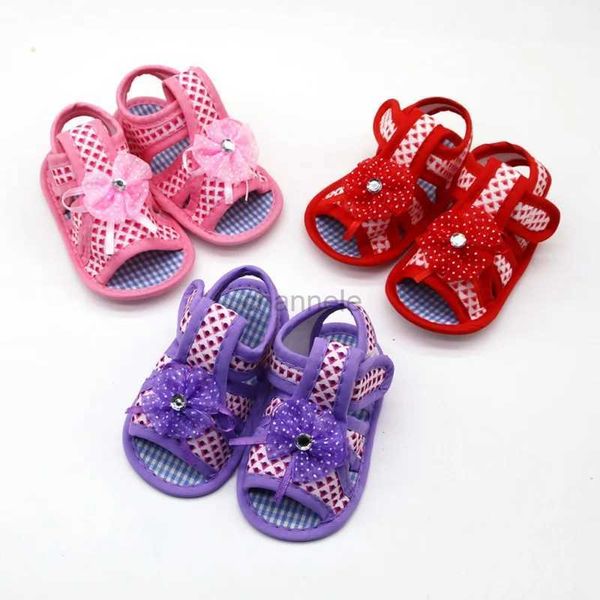 Sandalen für Kinder und Babys, für Kleinkinder, Mädchen, weiche Sohle, rutschfeste Sandalen, Prewalkers, süßes Blumenmuster, Lauflernschuhe 240329