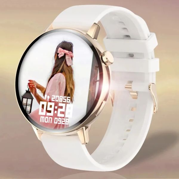 Nuove donne di moda Smartwatch Chiamata Bluetooth Schermo intero Touch Orologio impermeabile Orologio da donna con cardiofrequenzimetro Smart Watch per Xiaomi