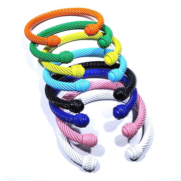 2024 serie David Yaman braccialetto di fascino per uomo donna ceramica colorata polsino intrecciato braccialetti gancio filo designer DY anello gioielli regalo gioielli squisiti