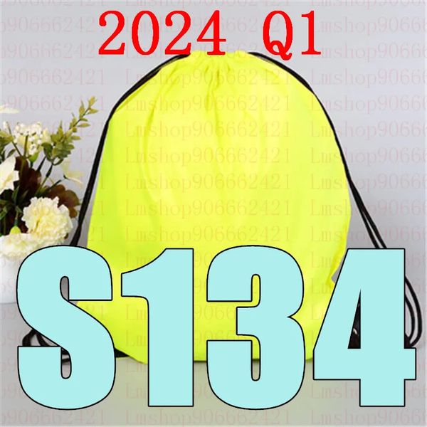 Neueste 2024 Q1 BS 134 Kordelzug Tasche BS134 Gürtel Wasserdichter Rucksack Schuhe Kleidung Yoga Laufen Fitness Reisen 240328