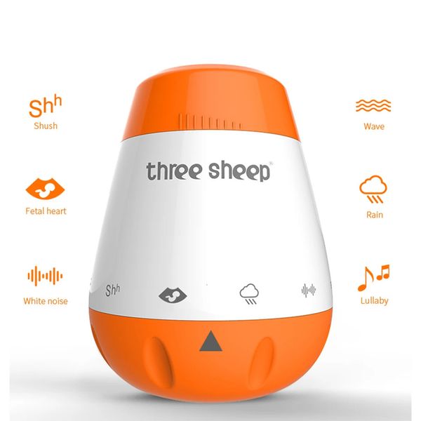 Máquina de ruído branco para bebês, música inteligente, sensor de voz, bebês, ajudante de sono, terapia, gerador de monitor de som para bebês, brinquedo relaxante 240315