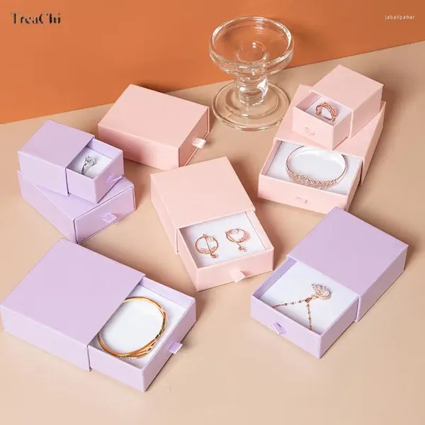 Bolsas de jóias caixa de embalagem de armazenamento anel pulseira caixas de papel multi tamanho conjunto organizador brinco pingente gaveta caso