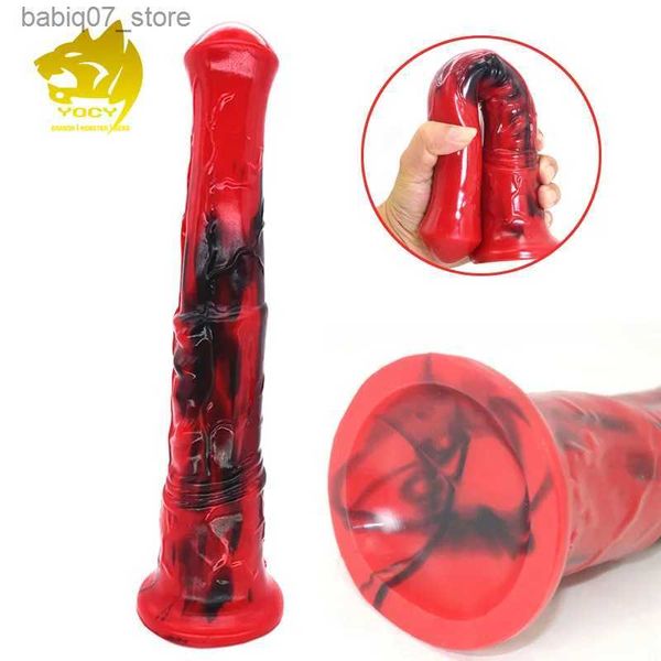 Outros itens de massagem YOCY cavalo gigante pênis falso animal real pênis falso estimulador vaginal pênis falso silicone adulto loja brinquedos sexuais q240329