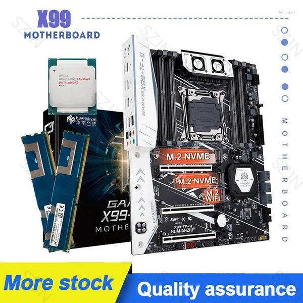 Schede madri X99 Scheda madre Combo TF Q Kit con Xeon E5 2666 V3 2x32 GB DDR3 ECC REG 1866 MHz Supporto memoria M2 NVME SATA