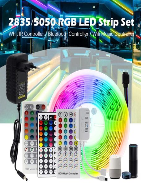 LED şerit ışığı RGB 5m 10m 20m TUYA Akıllı RGB Renk Değiştirilebilir Esnek LED Işık Bluetooth Müzik Kontrolü RGB LED Bant3761633