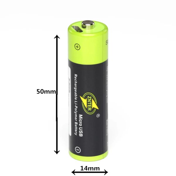 Yeni Znter 1.5V 1700mAh AA Şarj Edilebilir Pil USB Mikro USB Kablosu ile Şarj Edilebilir Lityum Polimer Pil Hızlı Şarj