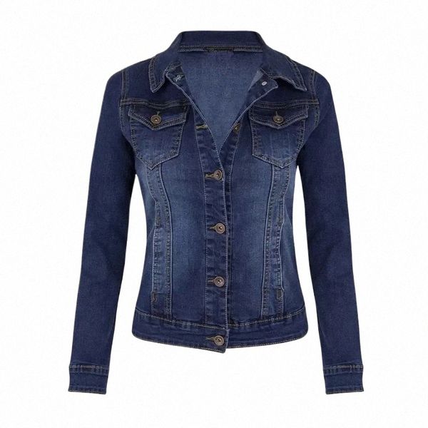 Jeans Denim Jacke Frauen Mädchen Teenager Stretch Jean Jacke Frau Mantel 2023 Veste Femme Chaqueta Vaquera Mujer XXS XS Teen schlank H46N #