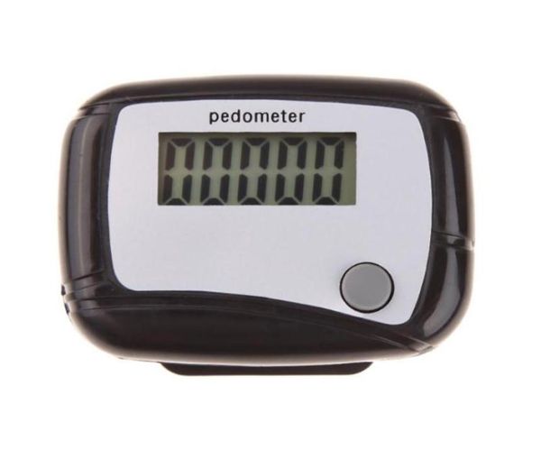Digital lcd passo contador correr caminhada pedômetro distância monitor de calorias alta qualidade cor preta sn17044015316