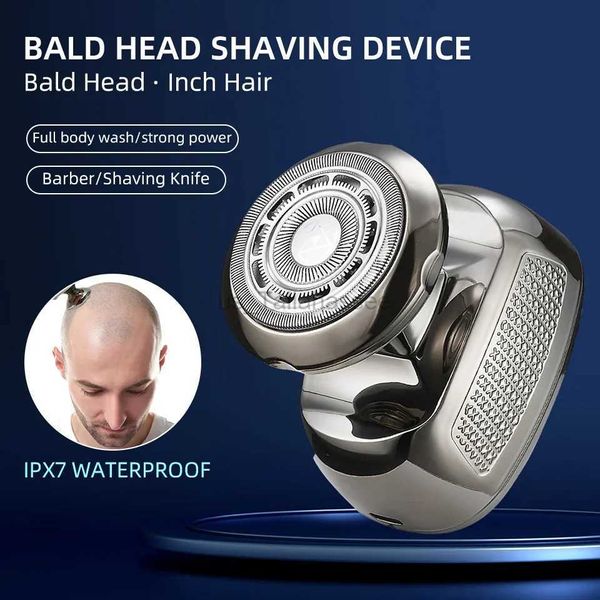 Barbeadores elétricos Barbeador de cabeça 5 em 1 Navalha elétrica para homens carecas Aparador com costeletas de cabelo do nariz Clipper à prova d'água Wet Dry Mens Grooming Kit 240329