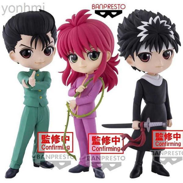 Anime mangá banpresto original q posket yuyu hakusho anime figura hiei kurama urameshi yusuke figura de ação brinquedos para meninos meninas crianças presentes 24329