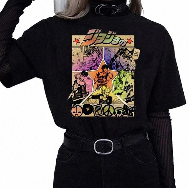Fi Unisex Jojo Bizarre Adventure Plus Size Maglietta da donna Top Carto Anime Harajuku Maglietta da uomo Casual Streetwear e4SO #