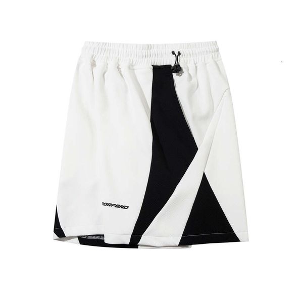 American Sports Farblich passende, lockere Shorts für Herren, Sommer, Straßentrend, Basketball, atmungsaktives Mesh, elastische Taille, lässige Capris