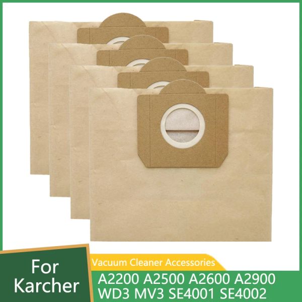 Schaar Sacchetti per la Polvere di Carta per Karcher Wd3 Wd3300 Mv3 Se4001 Se4002 6.959130 A2200 A2500 A2600 A2900 Sacchetti di Immondizia per Aspirapolvere