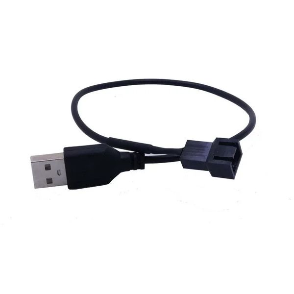 2024 USB bis 4Pin/3Pin Computer -Lüfter -Adapter -Kabel 5V bis 12 V Stromkabelanschluss 3Pin oder 4Pin -Lüfter zum USB -Adapter 30 cm PC Zubehör für USB 5V bis 12 V Stromanschluss