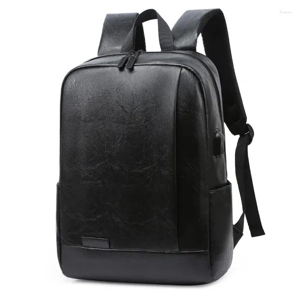 Mochila Coreana Moda Esportes Juventude Mochila Pu Laptop Masculino