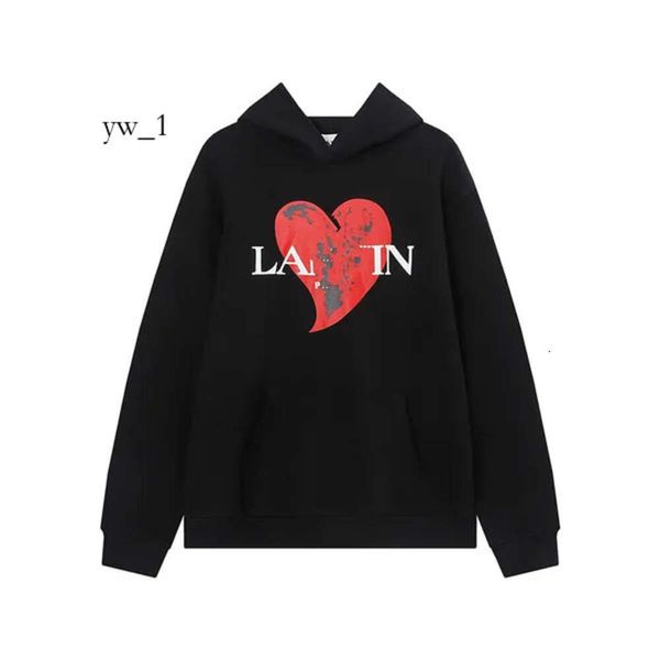 Lanvin Hoodie Designer Lavins Moda Lanvins Sweater Hoodie Mens e Womens Lavins Impresso Pulôver Solto Casual Algodão Lavina Sapato Casaco com Capuz Jaquetas 9335