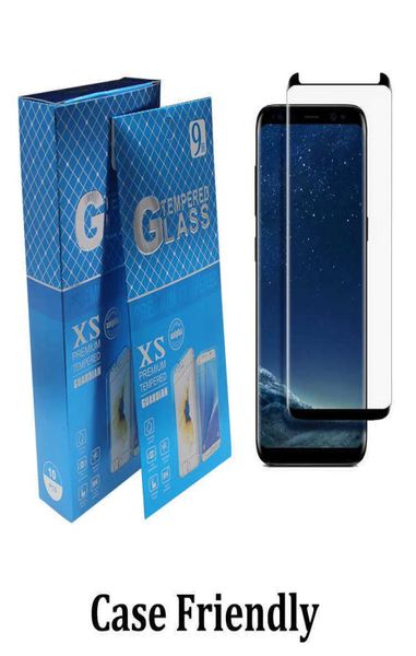 Hüllenfreundlicher gehärteter Glas-3D-gebogener, kein Pop-up-Displayschutz für Samsung Galaxy S22 Note 20 Ultra 10 9 8 S7 Edge S8 S9 S10 S26103573