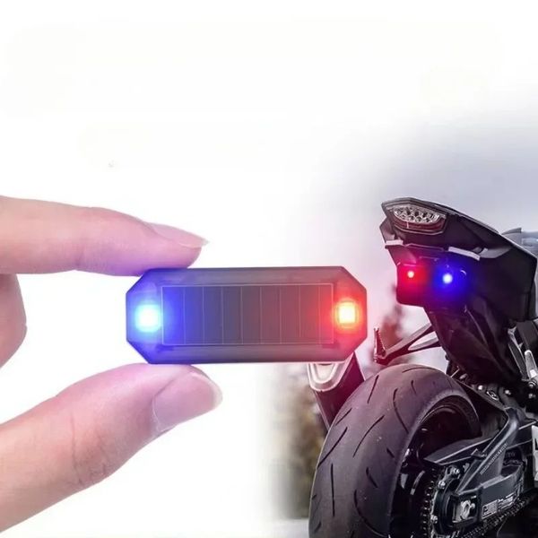 Carro solar liderado mini aviso de aviso noturno para motocicleta veículo elétrico bicicleta luz traseira antiestróbio de aviso de aviso