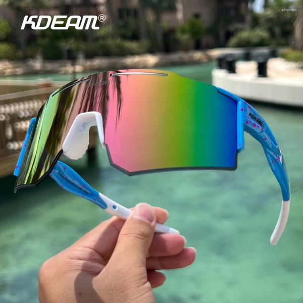 Sonnenbrille 2024 KDEAM Männer Polarisierte Brille Hohe Qualität Schöne TR90 Urlaub Fahrrad Fahren Strand Sonnenbrille mit Fall UV