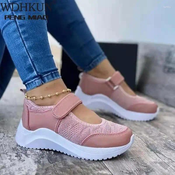 Fitness ayakkabıları yaz kadınlar rahat spor ayakkabılar 2024 ağ nefes alabilen platform chaussure femme femme olmayan vulkanize