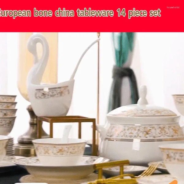 Copos pires conjunto doméstico de pratos de porcelana de osso placas de cerâmica
