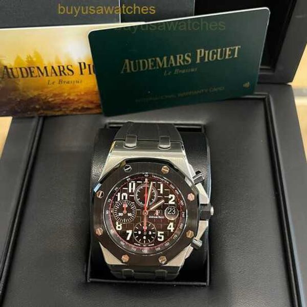 Relógio de pulso AP Relógio de pulso Royal Oak Offshore Series 26470SO Anel de cerâmica de aço de precisão Vampiro Mens Cronometragem Moda Lazer Negócios Esportes Máquinas Relógio