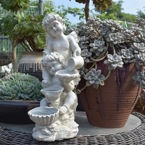 Vasen American Country Vintage Harz Engel Dekoration Skulptur Hof Garten Landschaft Figuren Handwerk Outdoor Statue Ornamente