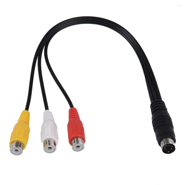 Kaşıklar 4 Pin S-Video-3 RCA dişi TV Adaptör Dizüstü Bilgisayar Kablosu